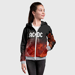 Толстовка на молнии детская AC DC, цвет: 3D-меланж — фото 2