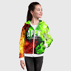 Толстовка на молнии детская APEX LEGENDS, цвет: 3D-белый — фото 2