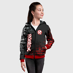 Толстовка на молнии детская ROBLOX, цвет: 3D-красный — фото 2