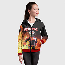 Толстовка на молнии детская ROBLOX, цвет: 3D-красный — фото 2