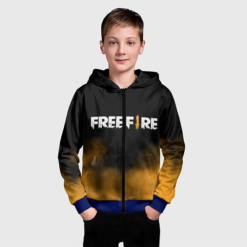 Детская толстовка на молнии Free fire / 3D-Синий – фото 3