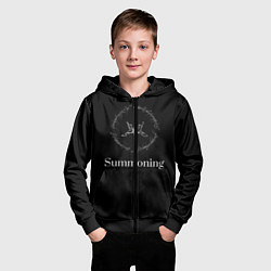 Толстовка на молнии детская Summoning, цвет: 3D-черный — фото 2
