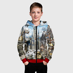 Толстовка на молнии детская HEROES, цвет: 3D-красный — фото 2