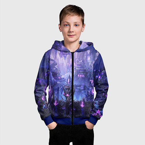Детская толстовка на молнии HEROES / 3D-Синий – фото 3