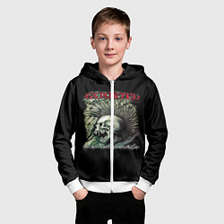 Толстовка на молнии детская The Exploited, цвет: 3D-белый — фото 2