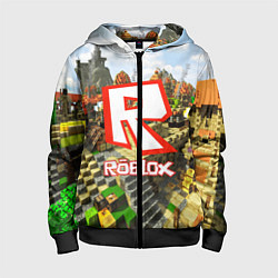 Толстовка на молнии детская ROBLOX, цвет: 3D-черный