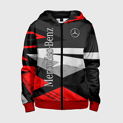 Толстовка на молнии детская Mercedes-Benz, цвет: 3D-красный