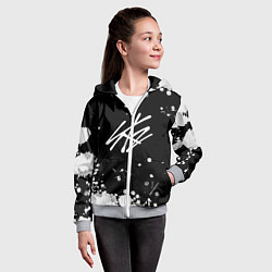 Толстовка на молнии детская Stray Kids, цвет: 3D-меланж — фото 2