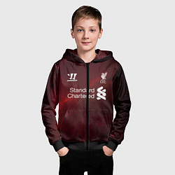 Толстовка на молнии детская Liverpool, цвет: 3D-черный — фото 2