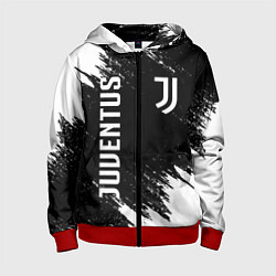Толстовка на молнии детская JUVENTUS, цвет: 3D-красный