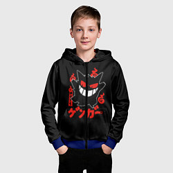 Толстовка на молнии детская Pokemon Gengar Генгар, цвет: 3D-синий — фото 2