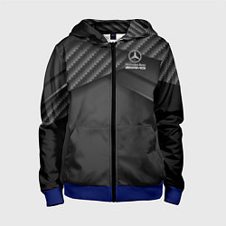 Толстовка на молнии детская Mercedes-AMG, цвет: 3D-синий