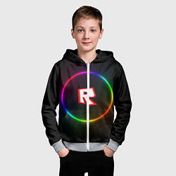 Толстовка на молнии детская Roblox, цвет: 3D-меланж — фото 2