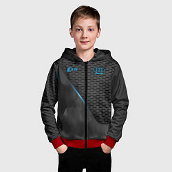 Толстовка на молнии детская Audi RS, цвет: 3D-красный — фото 2