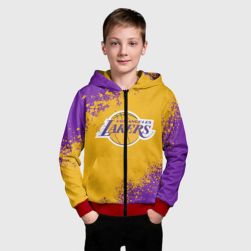 Детская толстовка на молнии LA LAKERS KOBE BRYANT / 3D-Красный – фото 3