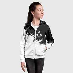 Толстовка на молнии детская ASSASSINS CREED, цвет: 3D-белый — фото 2