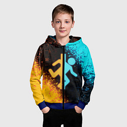 Толстовка на молнии детская PORTAL, цвет: 3D-синий — фото 2