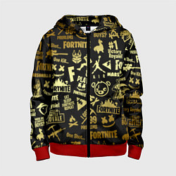 Толстовка на молнии детская FORTNITE, цвет: 3D-красный