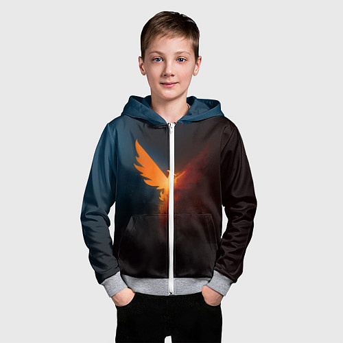 Детская толстовка на молнии The Division 2 / 3D-Меланж – фото 3