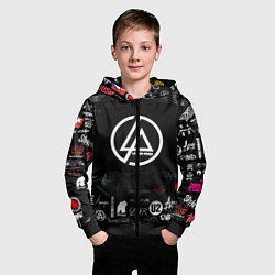 Толстовка на молнии детская LINKIN PARK, цвет: 3D-черный — фото 2