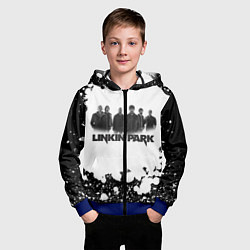 Толстовка на молнии детская LINKIN PARKспина, цвет: 3D-синий — фото 2