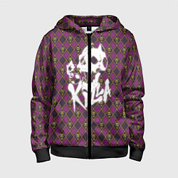 Толстовка на молнии детская Killer Queen, цвет: 3D-черный