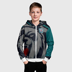 Толстовка на молнии детская Форма Panda, цвет: 3D-белый — фото 2