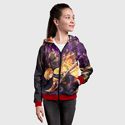 Толстовка на молнии детская KIMETSU NO YAIBA, цвет: 3D-красный — фото 2