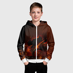 Толстовка на молнии детская KIMETSU NO YAIBA, цвет: 3D-белый — фото 2