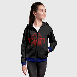 Толстовка на молнии детская Twin Peaks, цвет: 3D-синий — фото 2