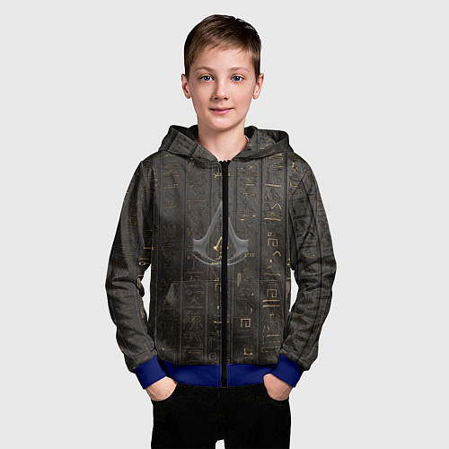 Детская толстовка на молнии Assassin's Creed / 3D-Синий – фото 3