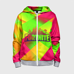 Толстовка на молнии детская Fortnite гамма абстракция, цвет: 3D-меланж