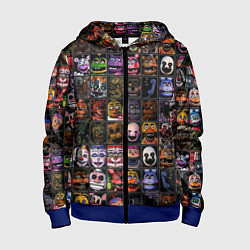 Толстовка на молнии детская Five Nights At Freddy's, цвет: 3D-синий