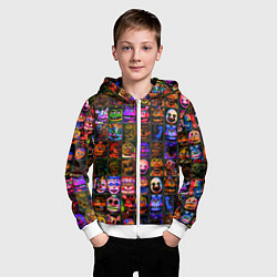 Толстовка на молнии детская Five Nights At Freddy's, цвет: 3D-белый — фото 2