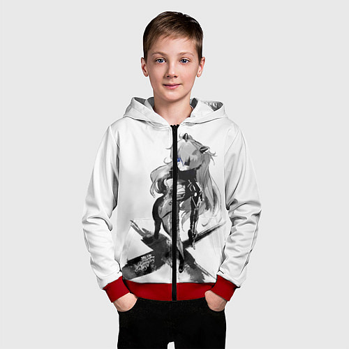 Детская толстовка на молнии Langley Soryu / 3D-Красный – фото 3