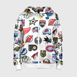 Толстовка на молнии детская Daewoo, цвет: 3D-белый