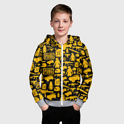 Толстовка на молнии детская PUBG, цвет: 3D-меланж — фото 2