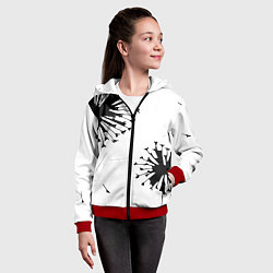 Толстовка на молнии детская Одуванчики, цвет: 3D-красный — фото 2