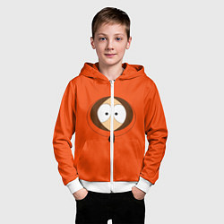 Толстовка на молнии детская Кенни, цвет: 3D-белый — фото 2