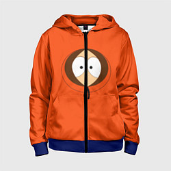 Толстовка на молнии детская Кенни, цвет: 3D-синий