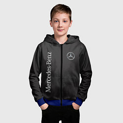 Толстовка на молнии детская Mersedes, цвет: 3D-синий — фото 2