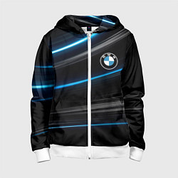 Толстовка на молнии детская BMW, цвет: 3D-белый