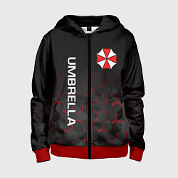 Толстовка на молнии детская UMBRELLA CORP, цвет: 3D-красный