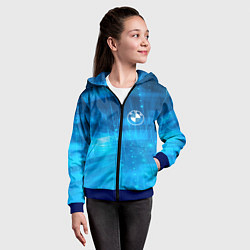 Толстовка на молнии детская BMW, цвет: 3D-синий — фото 2