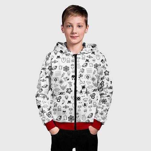 Детская толстовка на молнии RAINBOW SIX SIEGE / 3D-Красный – фото 3