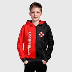 Толстовка на молнии детская Umbrella Corporation, цвет: 3D-черный — фото 2