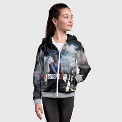 Толстовка на молнии детская RESIDENT EVIL 3, цвет: 3D-меланж — фото 2
