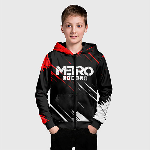 Детская толстовка на молнии METRO EXODUS / 3D-Черный – фото 3