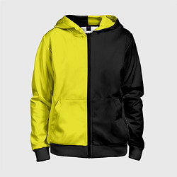 Толстовка на молнии детская BLACK YELLOW, цвет: 3D-черный