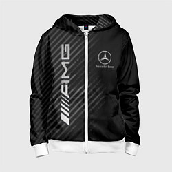 Толстовка на молнии детская MERCEDES, цвет: 3D-белый